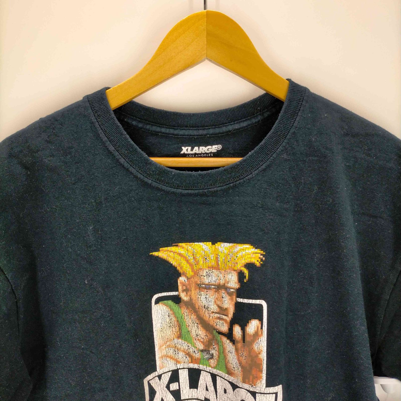 エクストララージ　ストリートファイター コラボ Tシャツ　黒　Lサイズ　ガイル エクストララージ X-LARGE ストリートファイター ガイルプリント