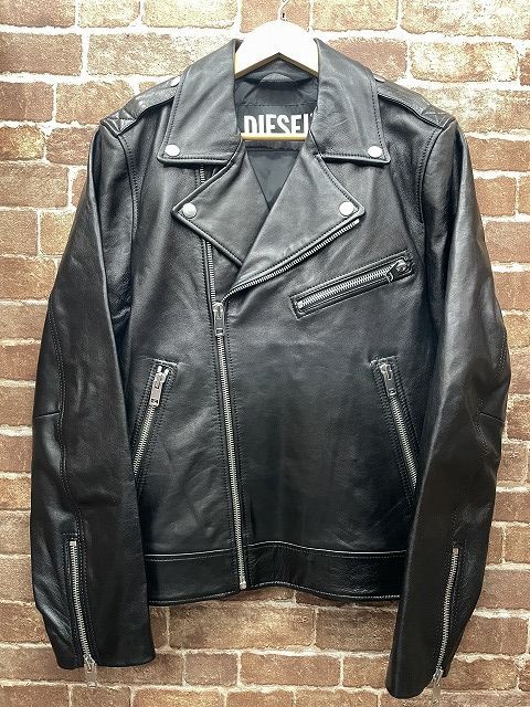 DIESEL L-GARRETT-R JACKET ディーゼル ダブル ライダース ラムレザー ジャケット ブラック Ｌサイズ - メルカリ