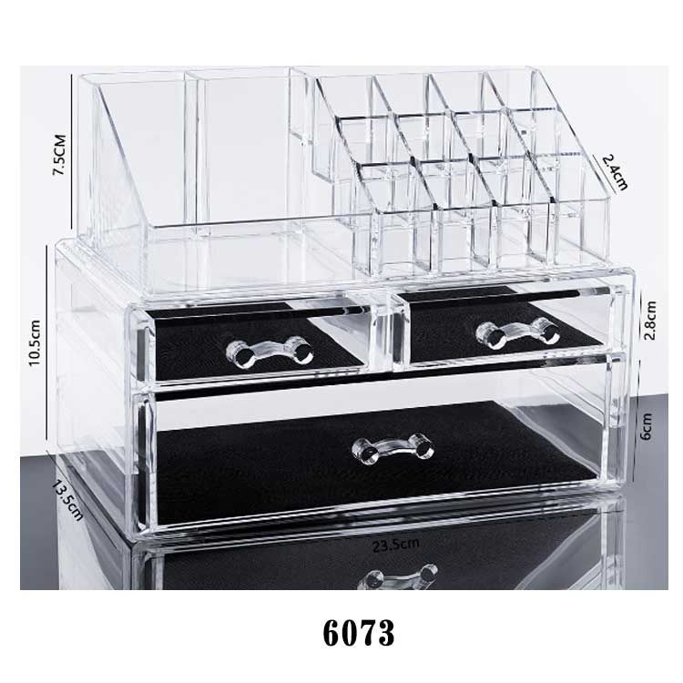 メイクボックス 透明 アクリル 大容量 引き出し コスメ収納ボックス