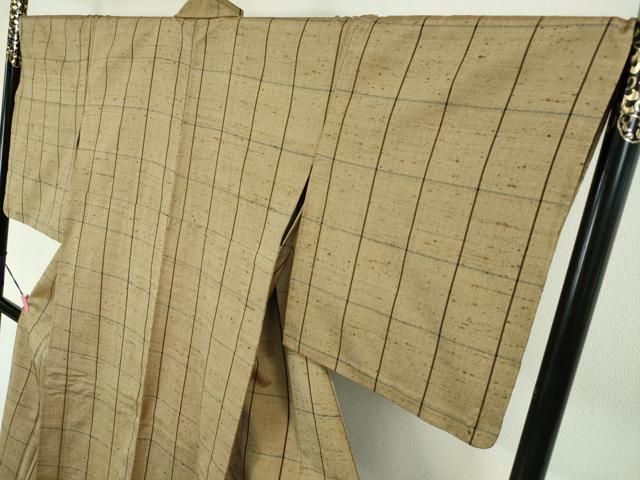 平和屋本店■希少　ざざんざ織　単衣　格子　逸品　DZAA3739kh5 平和屋本店□希少 ざざんざ織 単衣 格子 逸品 DZAA3739kh5 - メルカリ
