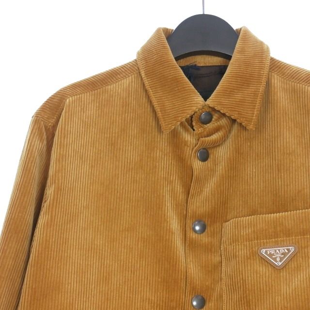 プラダ PRADA トライアングルプレート コーデュロイジャケット