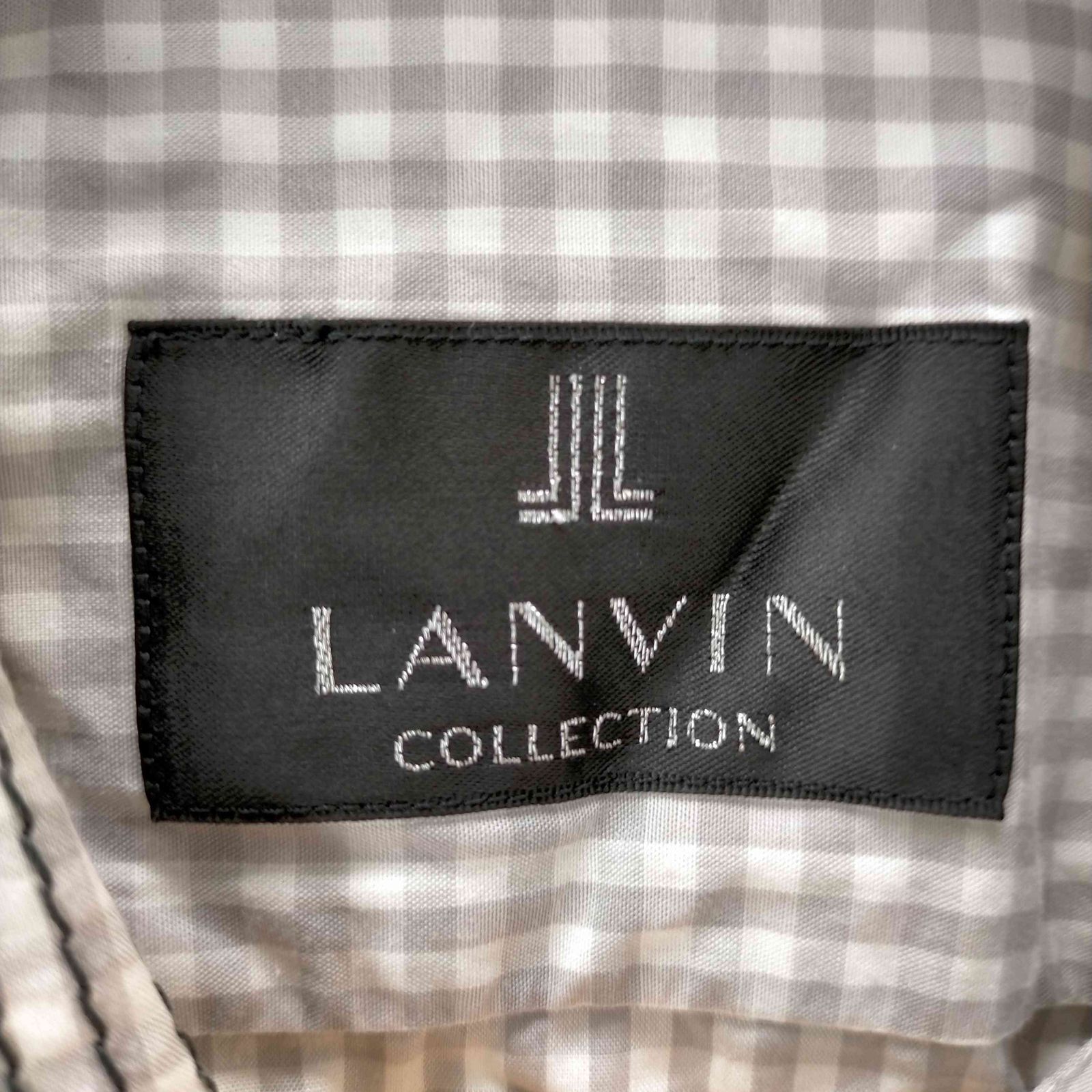美品ランバンLANVANギンガムチェック長袖シャツ LANVIN - ランバン ギンガムチェックBD長袖シャツ 38/15 オフ