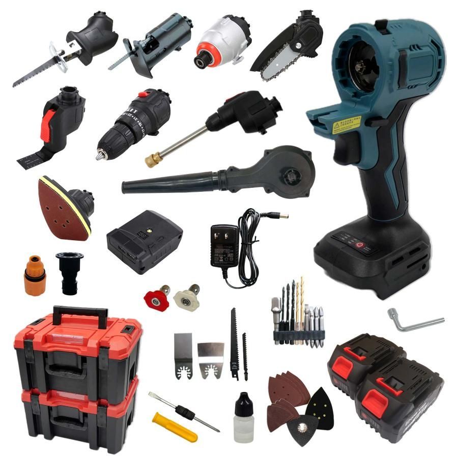 電動工具 マルチツールセット 11in1 コードレス 家庭用 DIYセット 電動 ドライバー ドリル のこぎり 2657