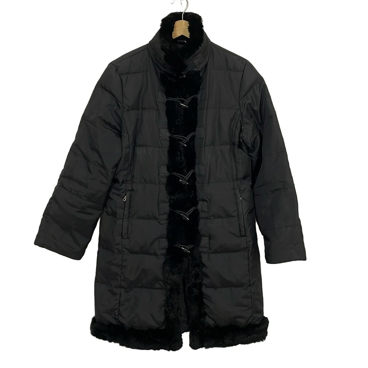 Max MaraWEEKEND マックスマーラウィークエンド ダッフルコート サイズ42 M レディース - 黒 長袖 フェイクファー 中綿 秋 冬