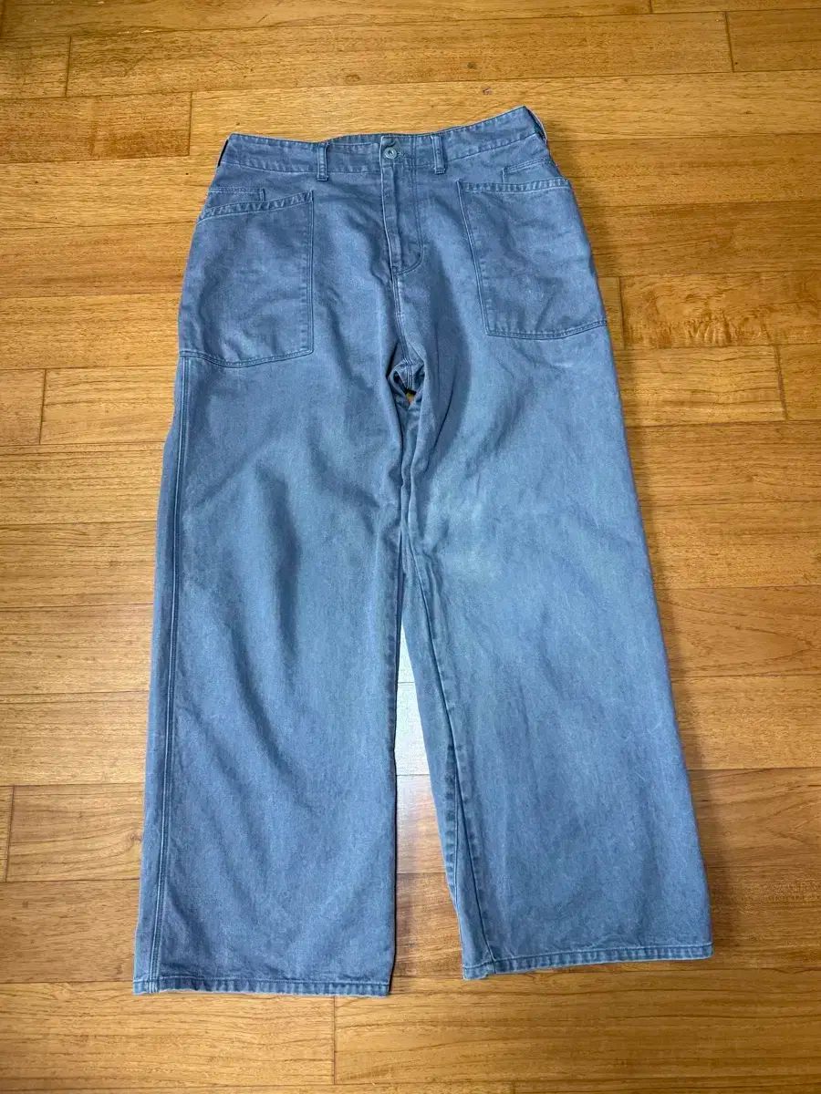 2 POLYTERU 1011 コットン ファティーグ パンツ ウォッシュド グレー CAMPINGPARCCENTRAL_COM