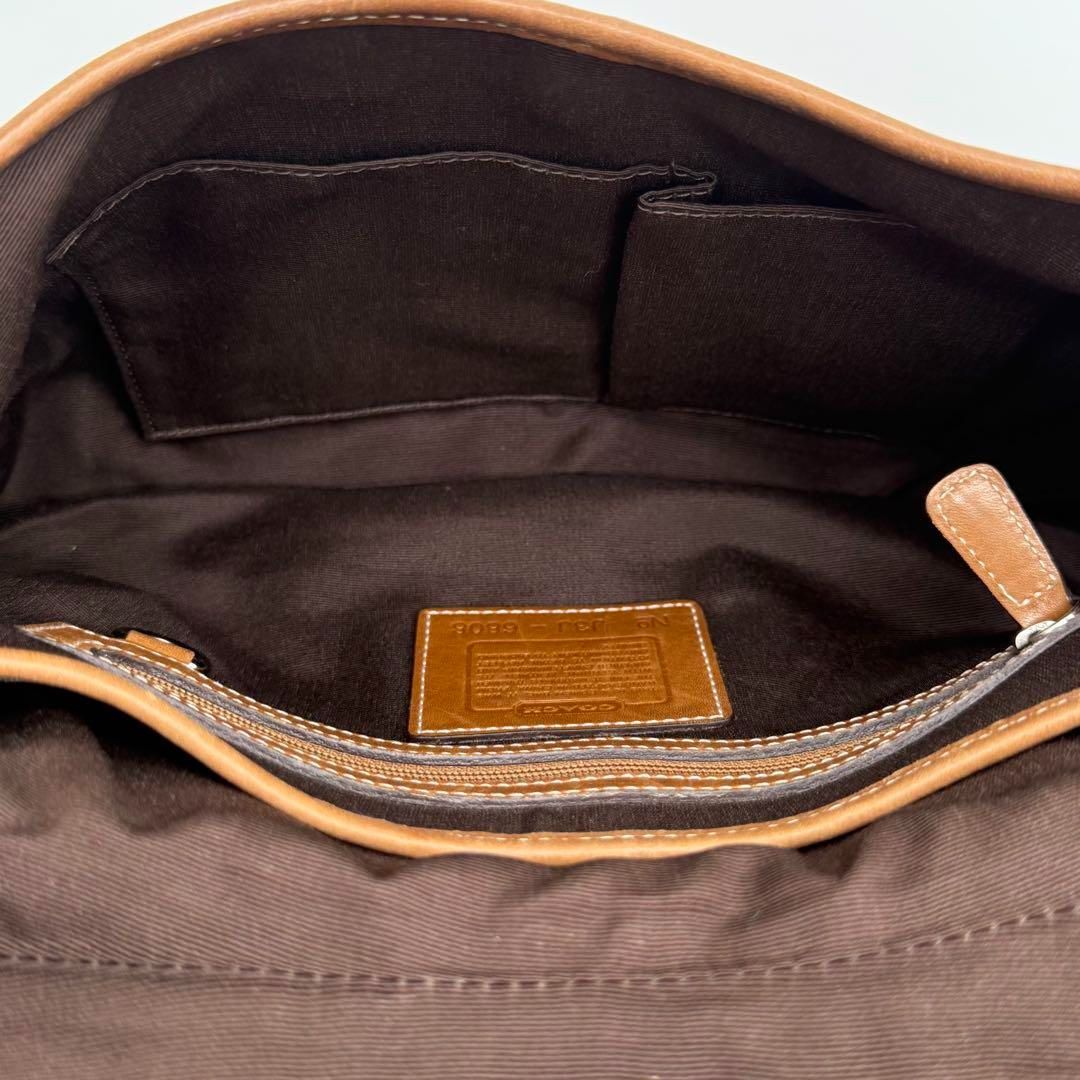 美品】COACH SOHO マイクロシグネチャー ハンドバッグ フラップ