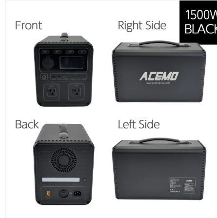 ポータブル電源黒 1500w【新品未使用】 新品未使用品】P15ポータブル電源黒 1500w ブラック