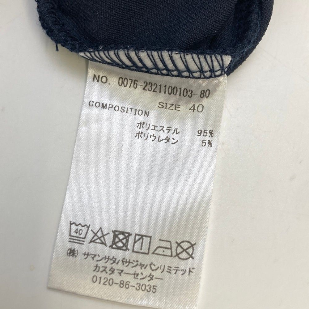 サイズ：40 SAMANTHA THAVASA サマンサタバサ No.7 モックネック 半袖T