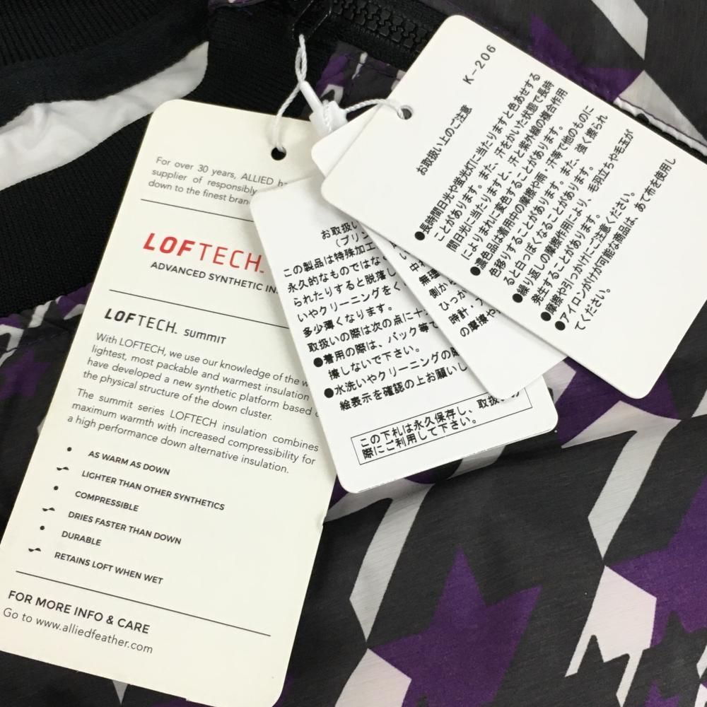 新品】ジャックバニー 中綿ブルゾン パープル×黒 千鳥格子 売れ筋 肩