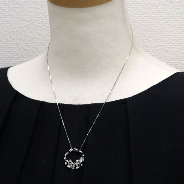 ラッセル K18WG ダイヤモンド ペンダントネックレス 0.51ct - メルカリ 