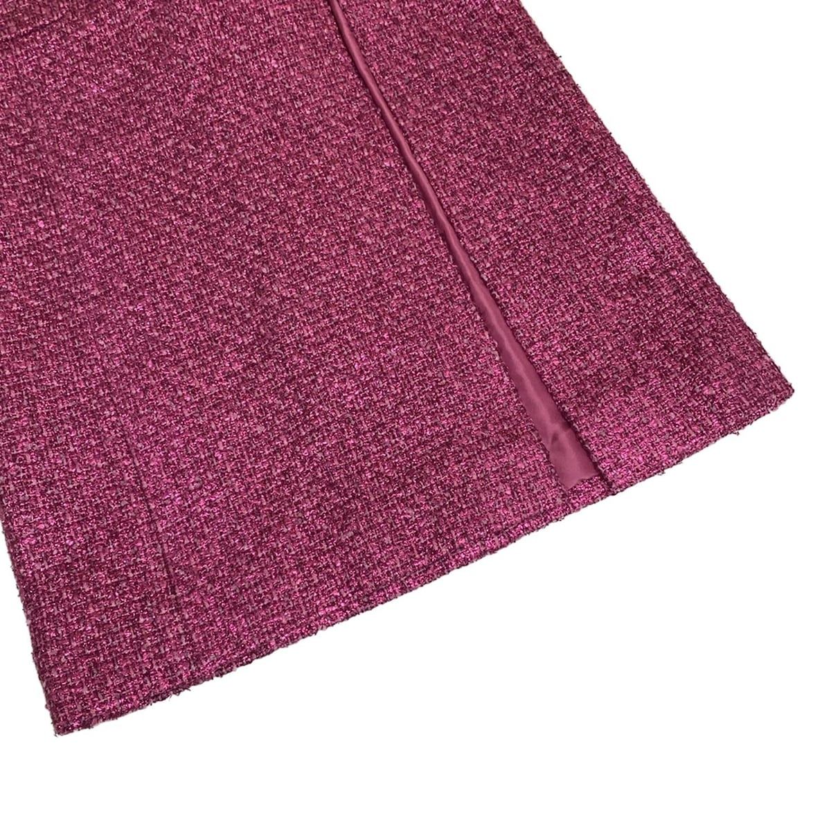 CHANEL シャネル スカート サイズ34 S レディース - P74769 ピンク ロング丈 ツイード コットン SIROKUMA-CORPORATION_COM