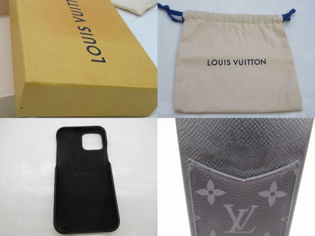 BGJ1★ルイ・ヴィトン/Louis Vuitton モノグラム スマホケース iPhone 12ProMax対応 袋・箱付き BC3271 M80331