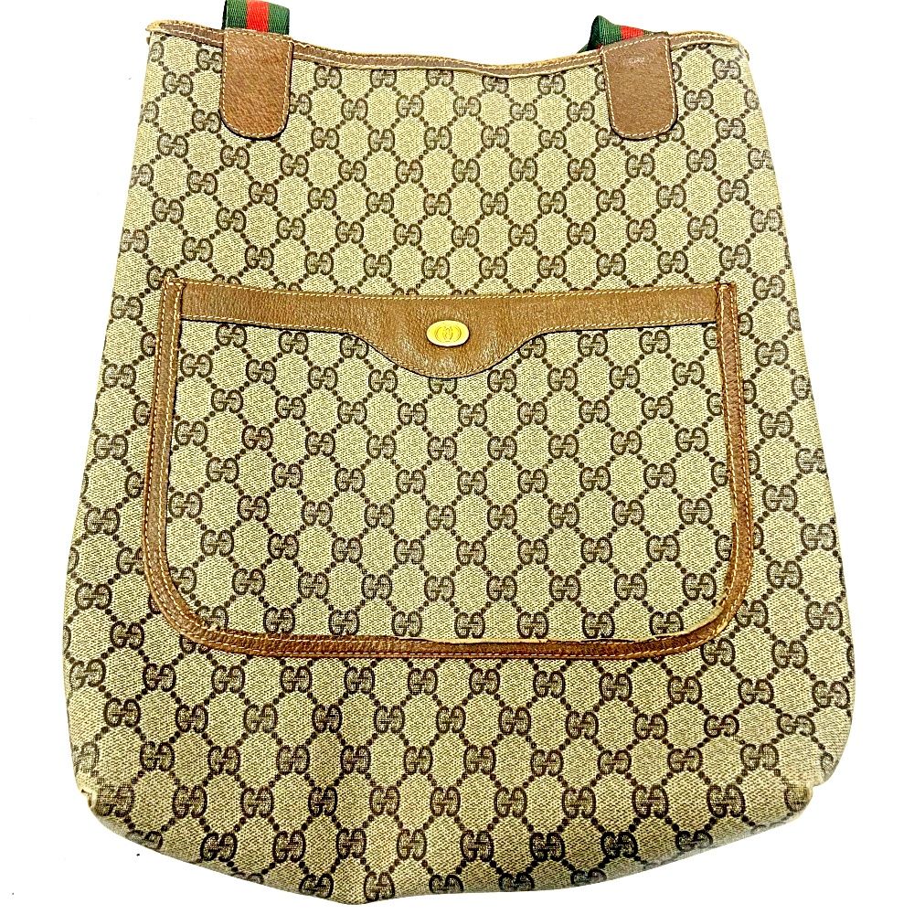グッチ GGスプリーム シアリングライン トートバッグ 39.02.003 中古】GUCCI グッチ 39.02.003 シェリーライン GGスプリーム