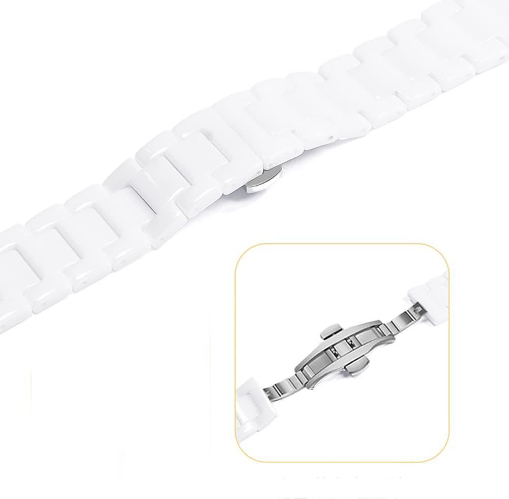 【数量限定】バンド セラミック製 アップルウォッチ Watch バンド 長さ調整簡単 Apple Watch Series Apple 9 8 7 6 SE Sakulaya Series 5 41mm/40mm/38mm 対応 バンド（ホワイト)