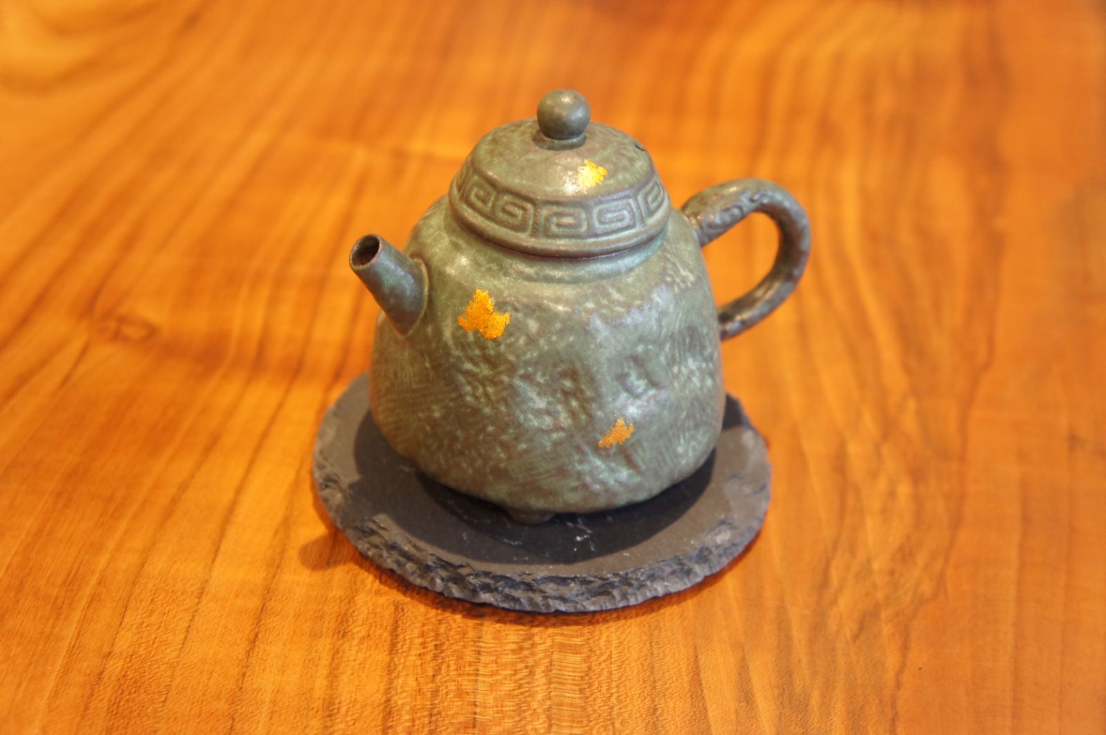 新入荷 空寂斋ビンテージ青銅釉老岩泥茶壺 中国茶器 茶道具 泡茶 茶壺 茶杯 ティーポット 急須 手工芸品