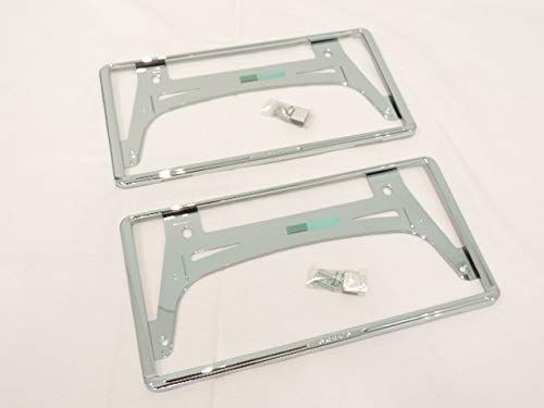 新品 ニッサン 日産純正 純正ナンバープレートリム 2枚 メッキ ナンバーフレーム 日産文字入り