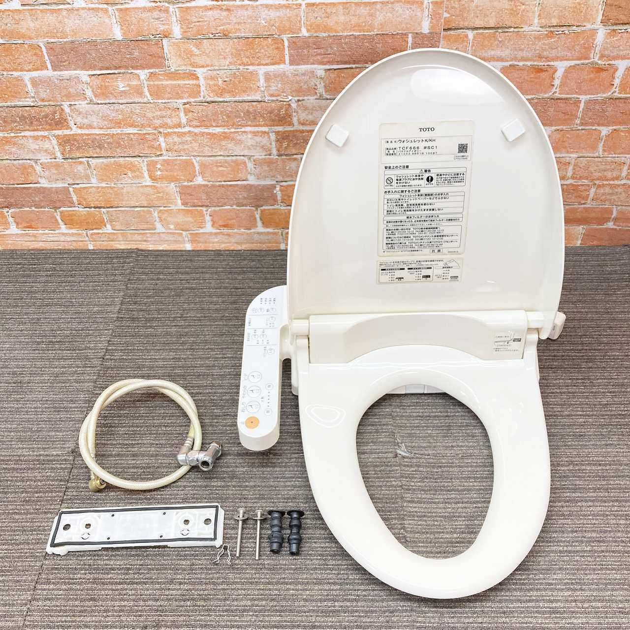 訳あり TOTO 電気温水便座 ウォシュレット シャワートイレ TCF666 SC1 パステルアイボリー 2I091601