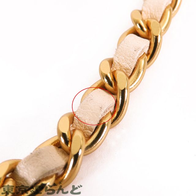 シャネル ココマーク レザー ヴィンテージ チェーンベルト ベージュ ゴールド シャネル CHANEL チェーンベルト ベージュxゴールド メタル