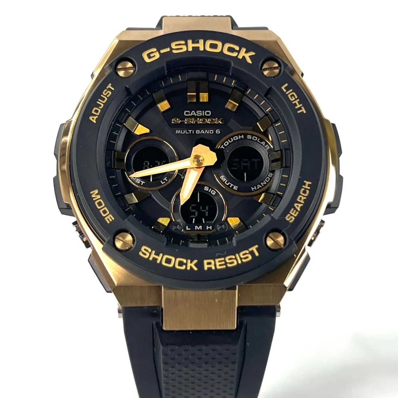 美品】カシオ G-SHOCK G-STEEL GST-W300G-1A9JF タフソーラー 黒