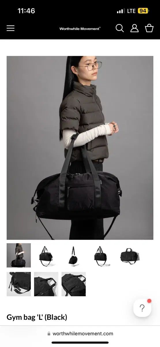 Worthwhile Movement ワースワイルムーブメント Gym bag L Black