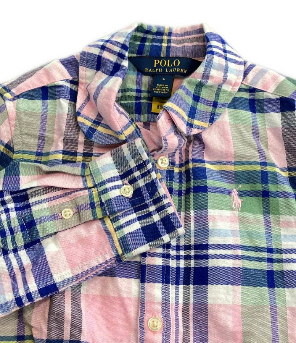 ポロ・ラルフローレン シャツワンピース チェック柄 キッズ SIZE 4 (M