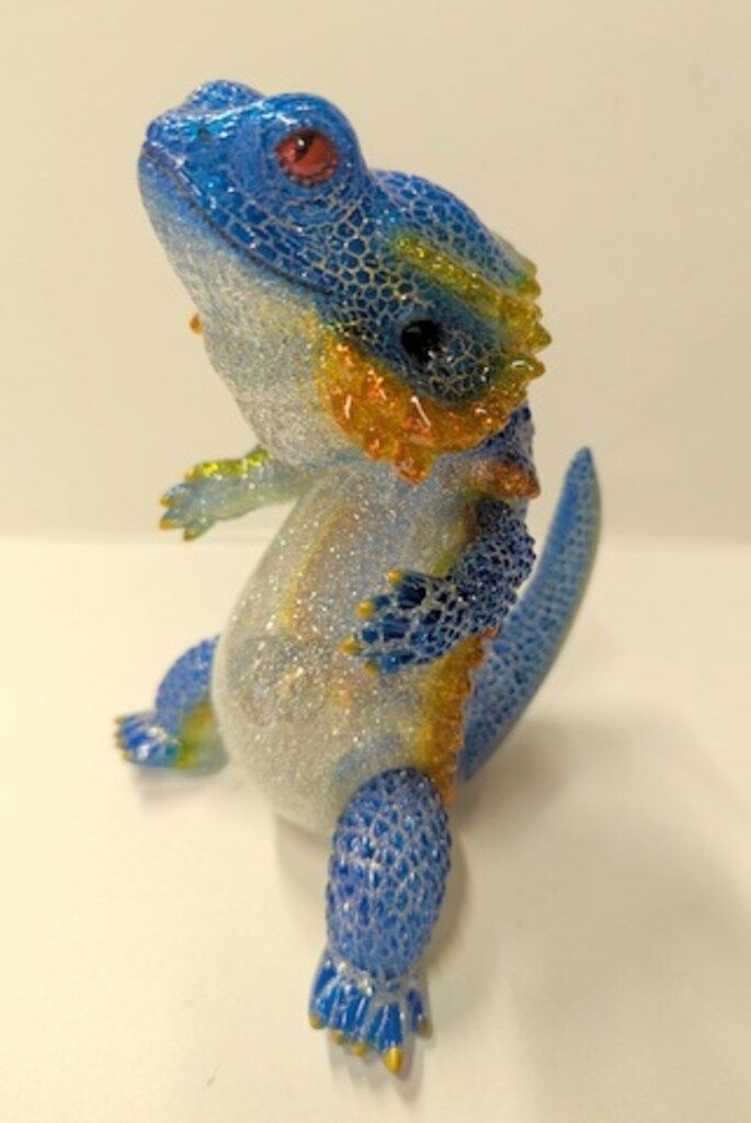 ペインターネット フトアゴン ブルードラゴン 銀ラメ+クラック Oneup