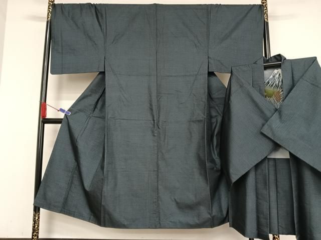 平和屋着物●男性 本場大島紬 アンサンブル 100亀甲 総詰め 正絹 AABA5029np