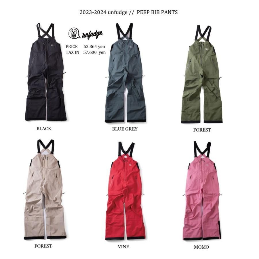 UNFUDGE 送料無料 23-24 PEEP BIB PANTS WEAR BLACK M ブラック UNFUDGE 送料無料 23-24 PEEP BIB PANTS WEAR BLACK M ブラック