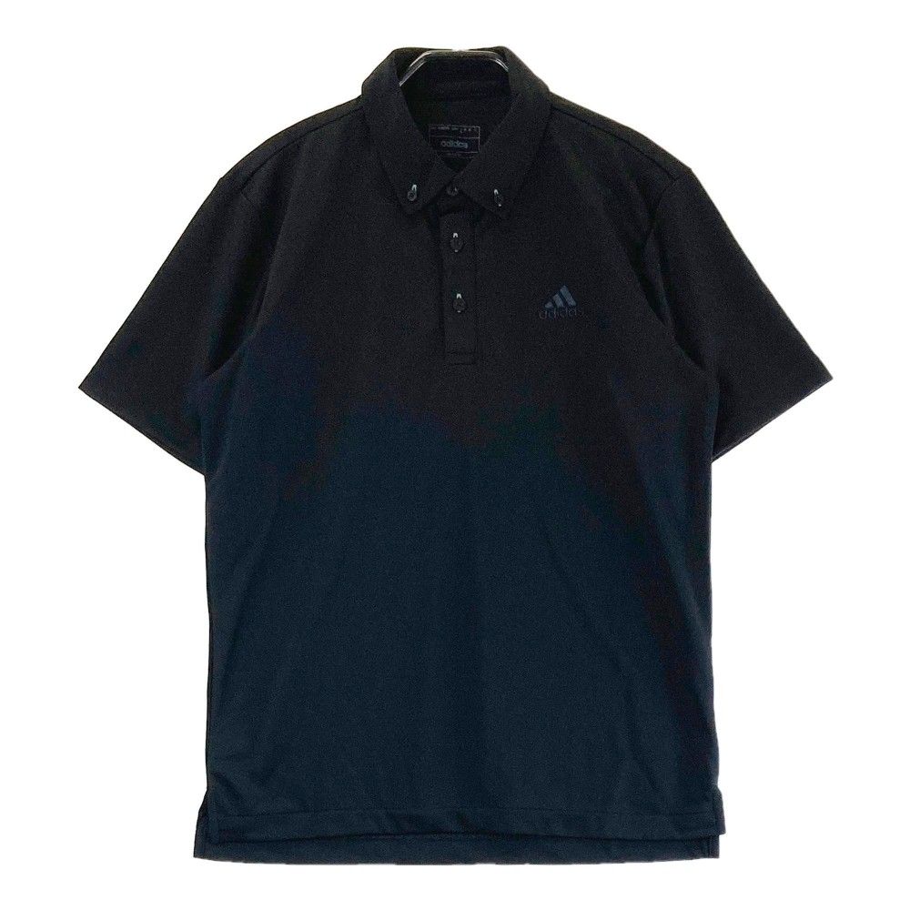 サイズ：M ADIDAS GOLF アディダスゴルフ 2024年モデル IT0924 半袖ポロシャツ ボタンダウン  ブラック系 [240101435431] ゴルフウェア メンズ ストスト サイズ：M ADIDAS GOLF アディダスゴルフ 2024年モデル IT0924