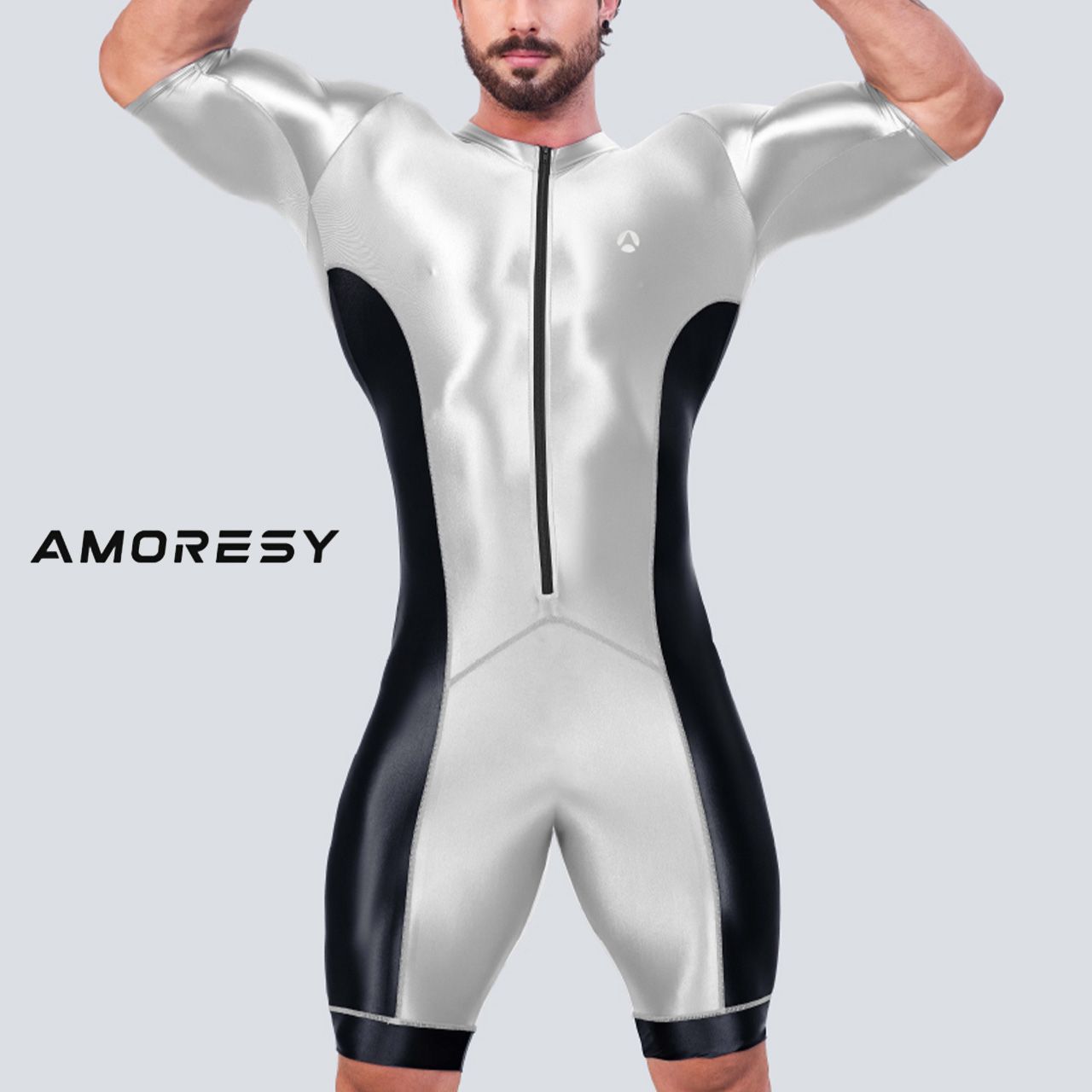 AMORESY ボディスーツ アンダースーツ ジャンプスーツ レーシング