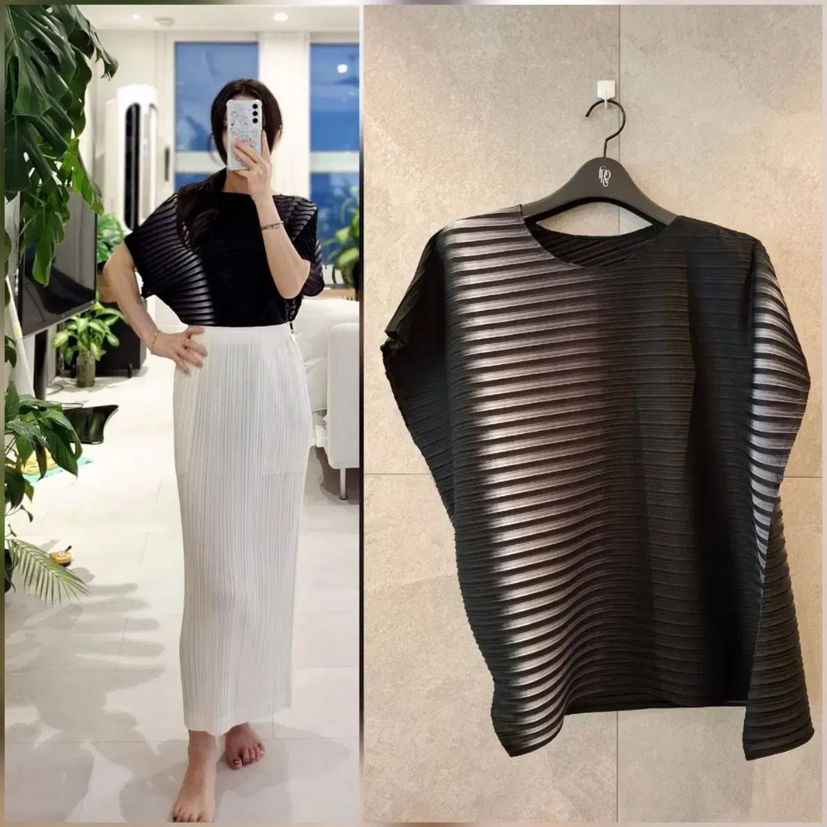 プリーツプリーズ✨イッセイミヤケ【3/Ｌ】変形トップス　ブラウス　アシンメトリー ISSEY MIYAKE(イッセイミヤケ) アシンメトリー トップス PLEATS