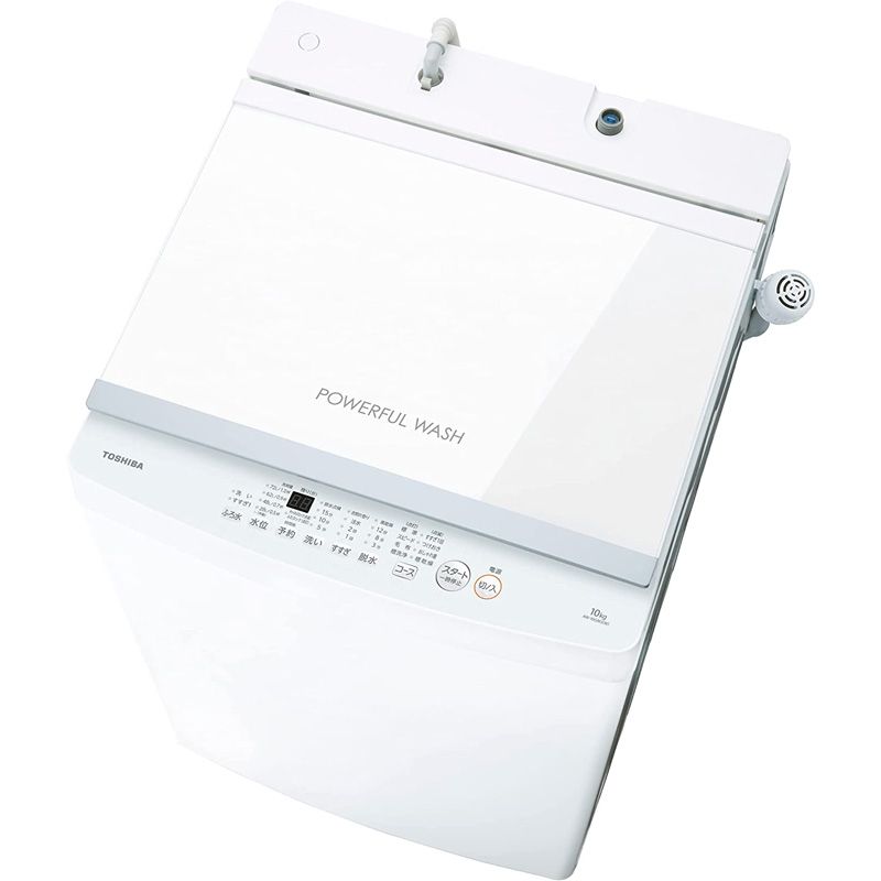 メーカー正規品 東芝 TOSHIBA 全自動洗濯機 ピュアホワイト 10kg 大容量 まとめ洗い ガラストップデザイン AW-10GM3-W