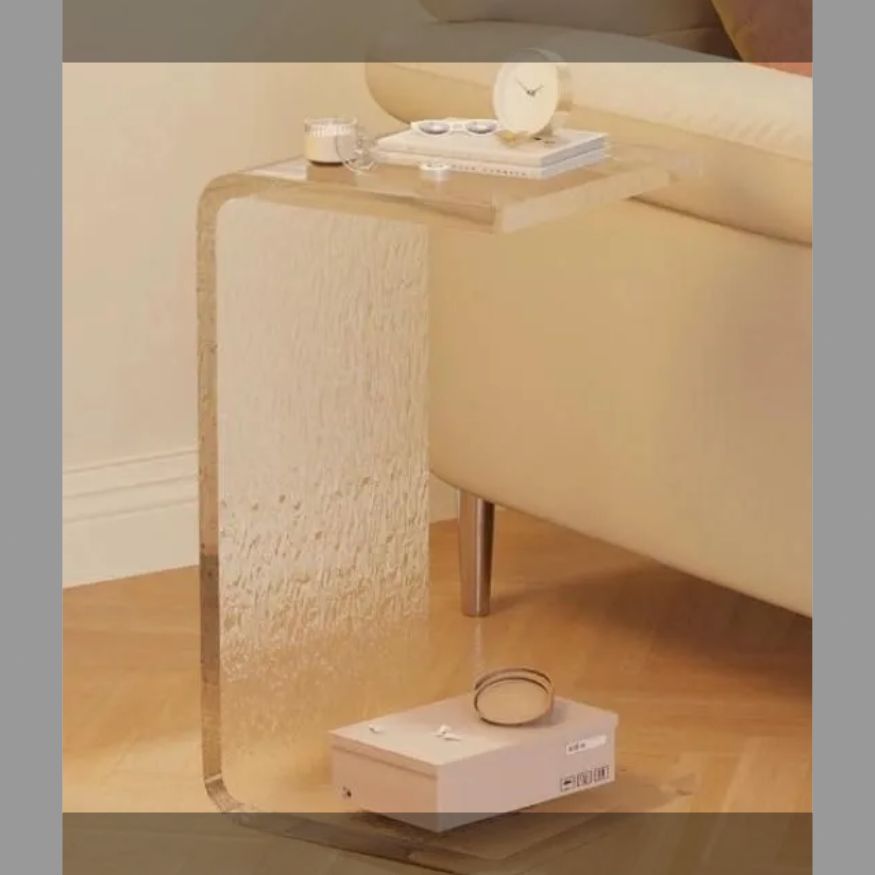 アクリル透明フローリング窓付き茶テーブルシンプル畳ローテーブル寝室窓台ベッド上小テーブル家庭用