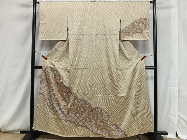 平和屋着物○訪問着 絞り 辻が花 金彩 正絹 逸品 CAAM4448vf