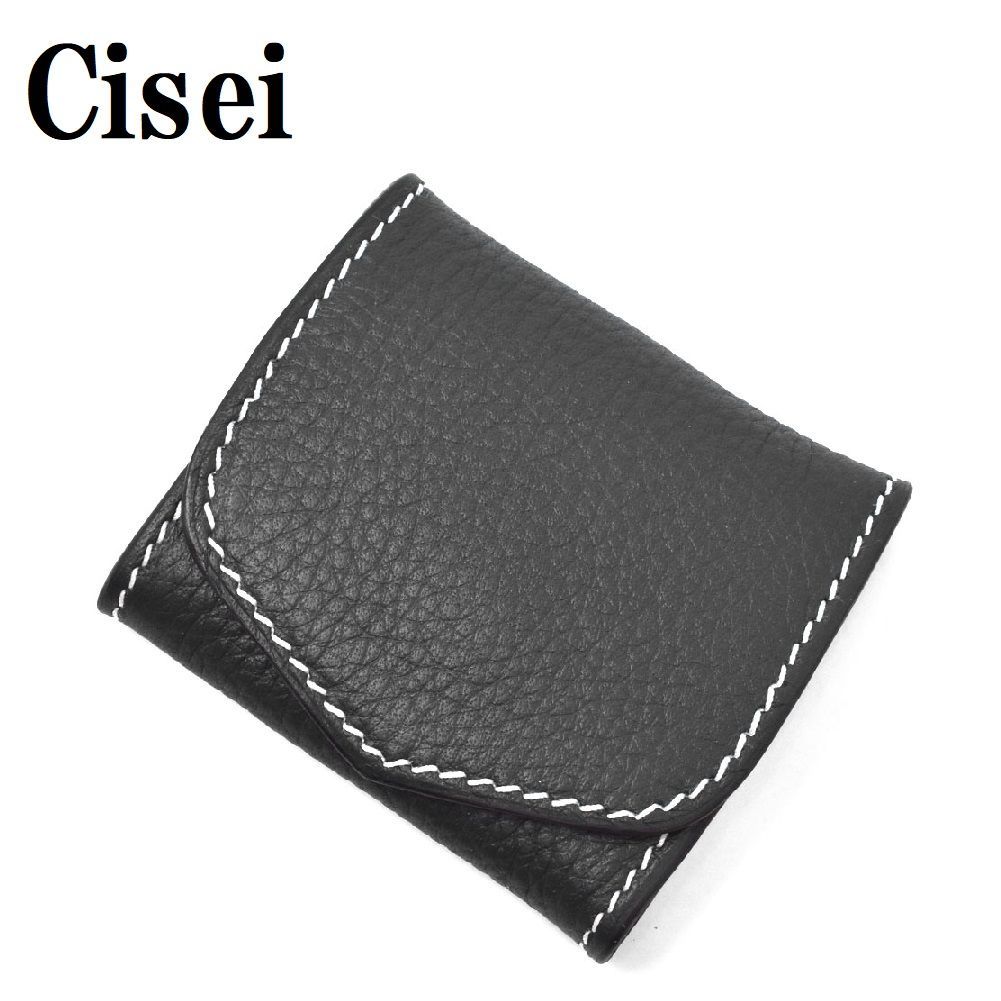 シセイ Cisei P1025 LD NERO チセイ コインケース 小銭入れ ミニ 財布 ウォレット レザー メンズ ネロ ブラック