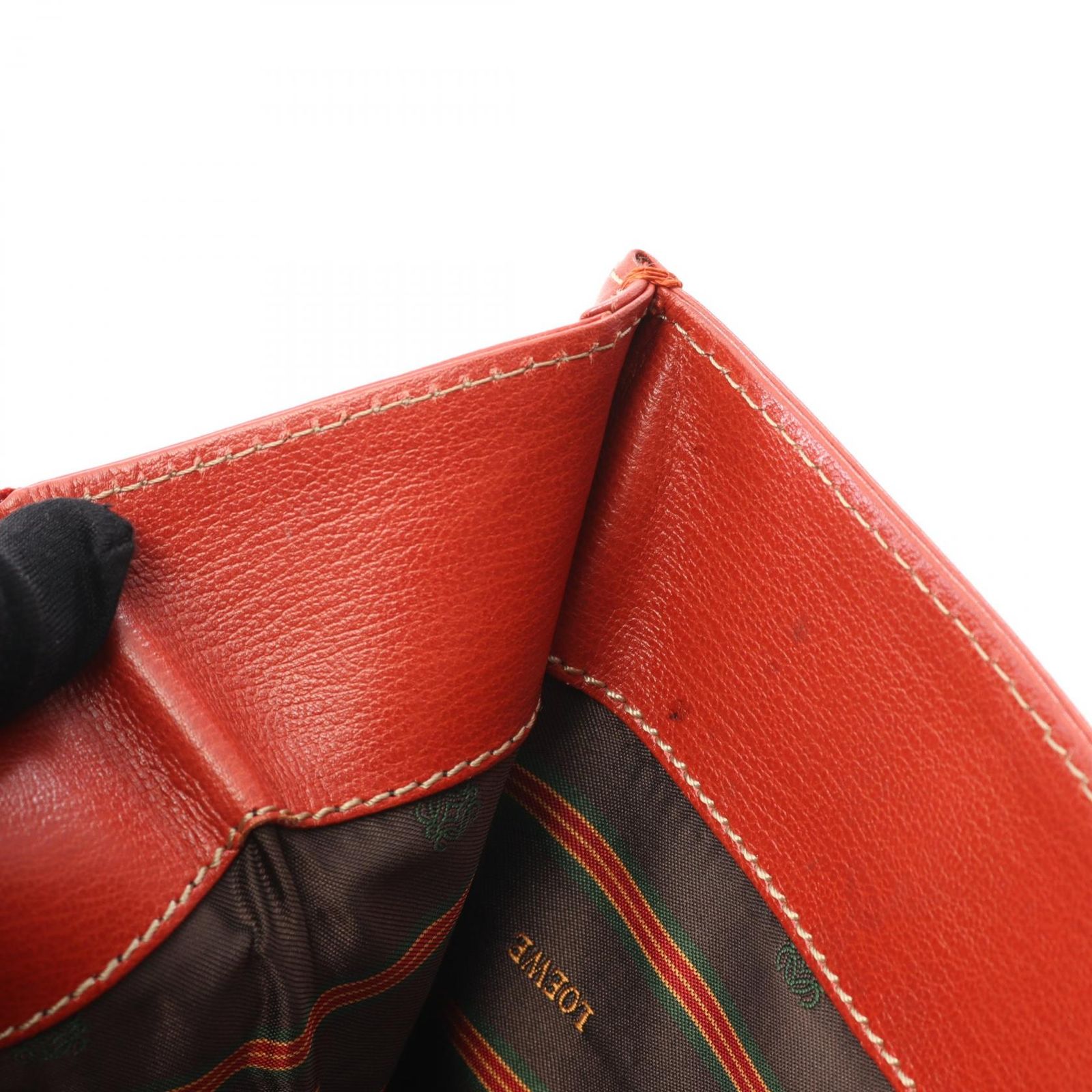 ロエベ LOEWE ハンドバッグ ベラスケス オレンジ レザー レザー