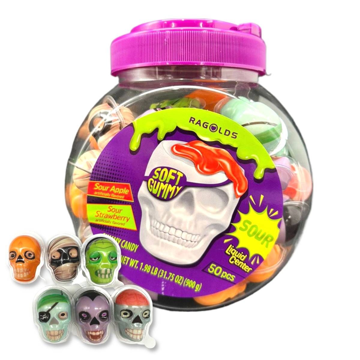 ハロウィン 骸骨スカルソフトグミ 50個入 大容量 - メルカリ