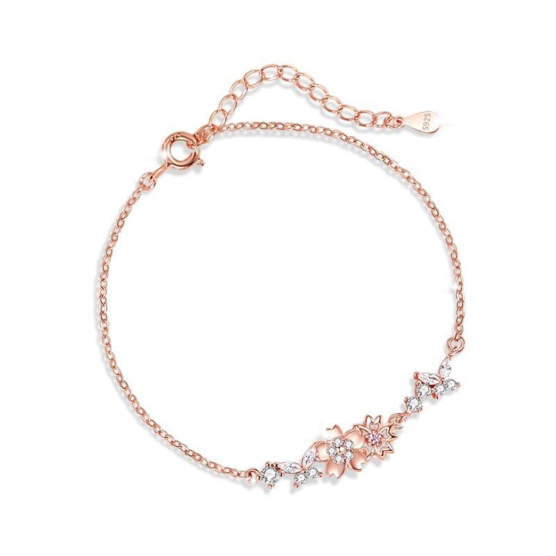 ORIKIN] 桜 ブレスレット レディース シルバー925 金属