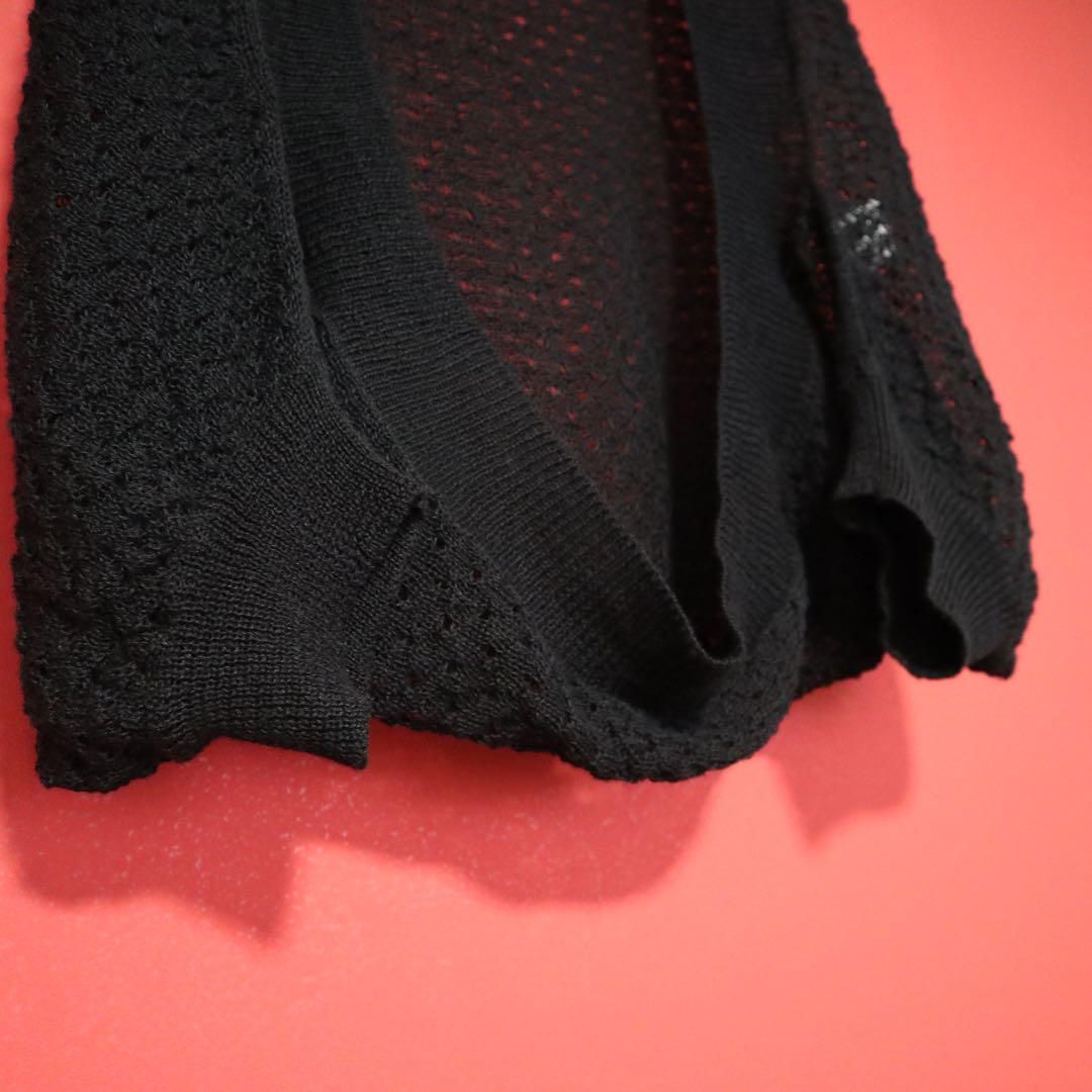 美品 yohji yamamoto +NOIR ニット カーディガン M モード】yohji yamamoto + Noir 変形 ニット カーディガン