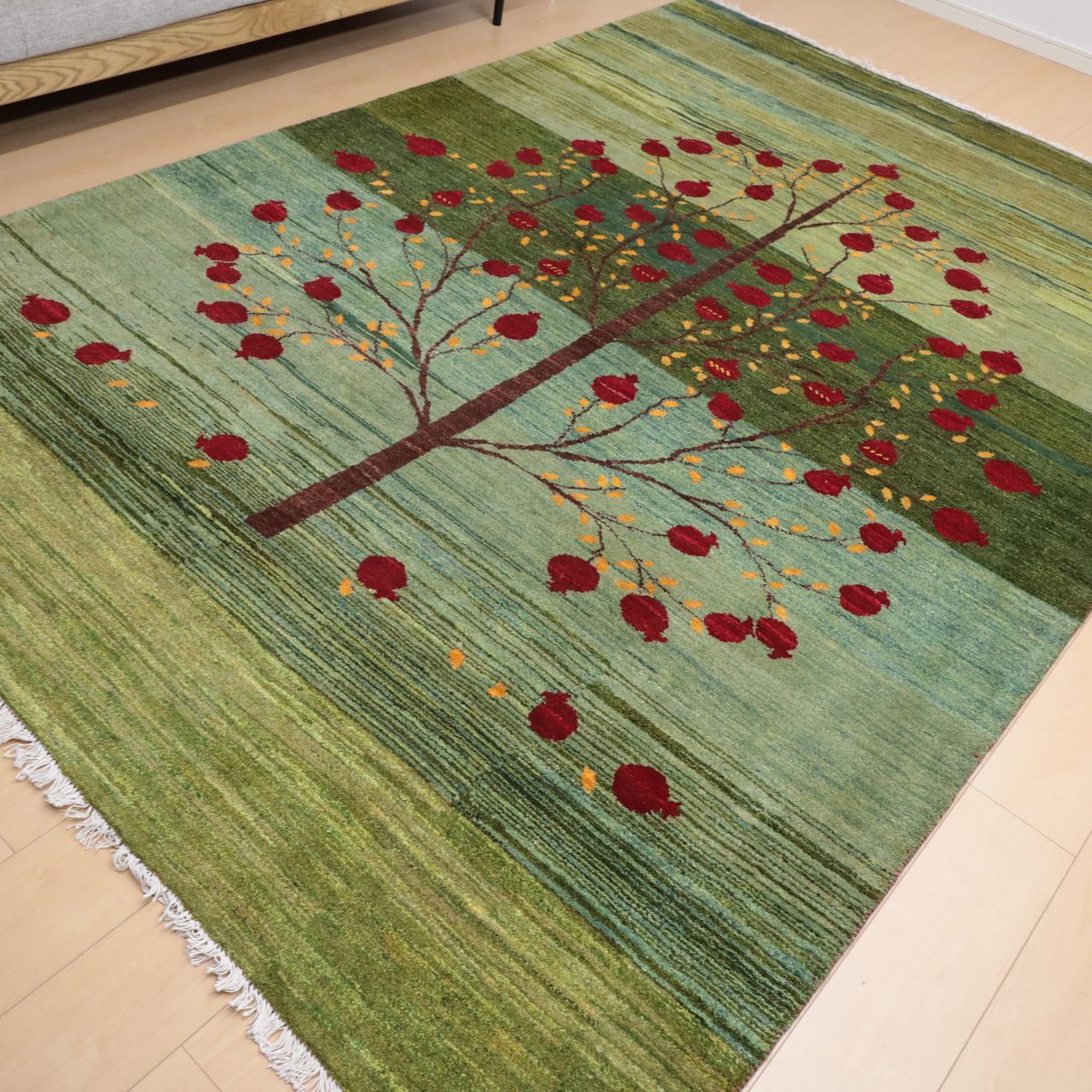 全国発送可能！】イラン製 本物の手織りギャッベ♪118×81cm 草木染め