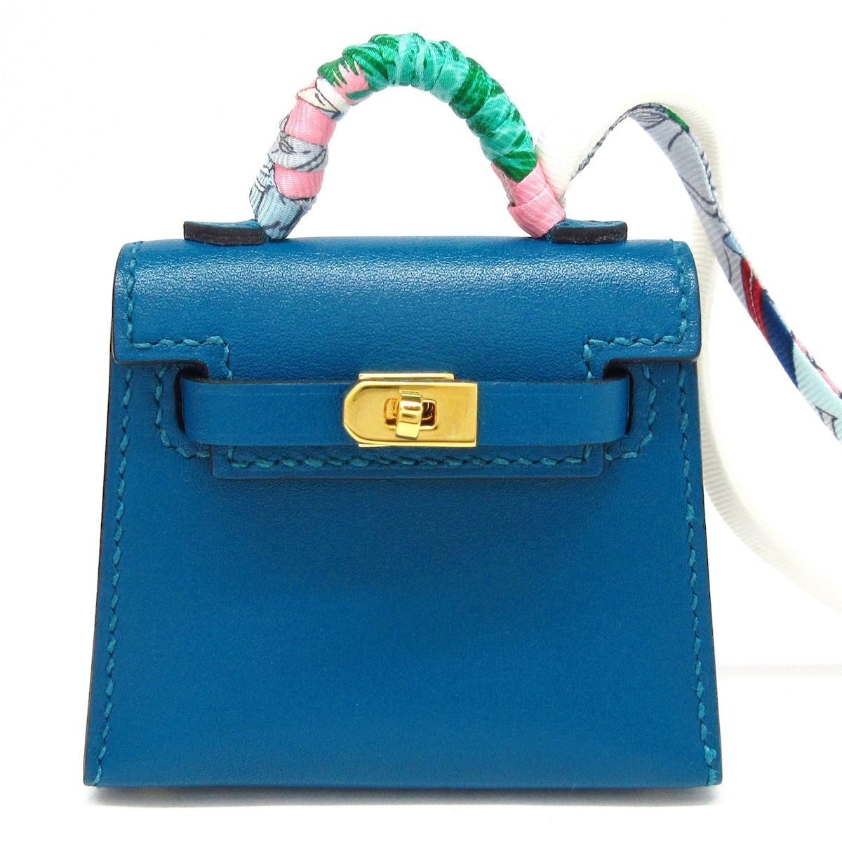 HERMES(エルメス) キーホルダー(チャーム)美品 ケリーツイリー ブルー 