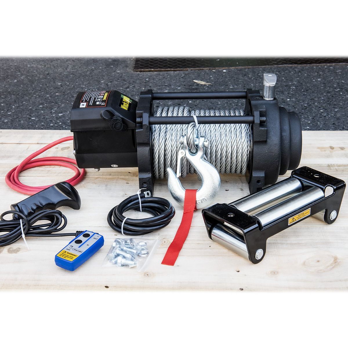 電動ウインチ 電動ウィンチ 12v 20000LBS ウインチ 9071kg DC12V 防水