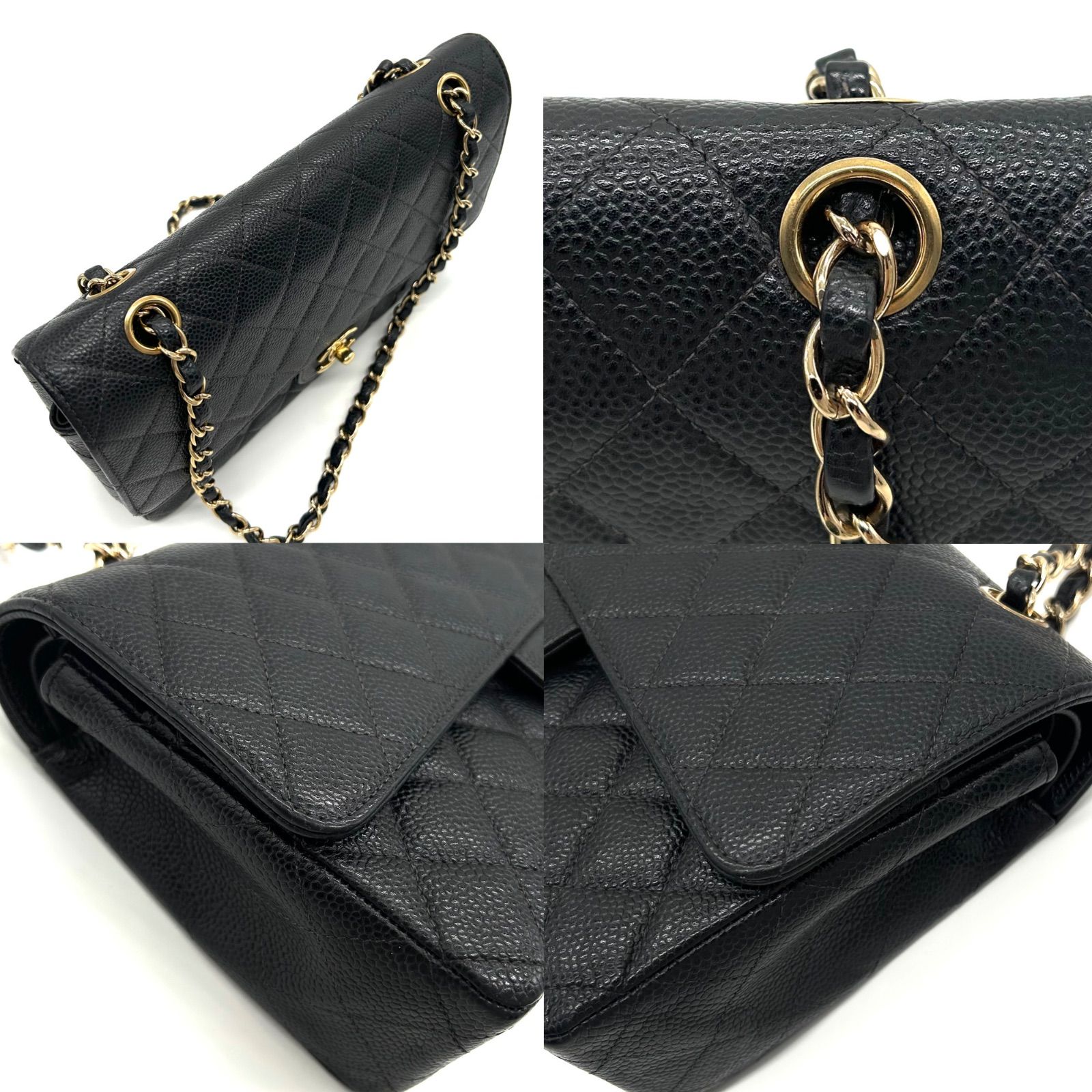 CHANEL - シャネル CHANEL ショルダーバッグ ダブルフラップ マトラッセ キャビアスキンレザー イエロー ゴールド レディース  A01112 送料無料【中古】 z3608の通販 by ブランドバリュー's shop｜シャネルならラクマ