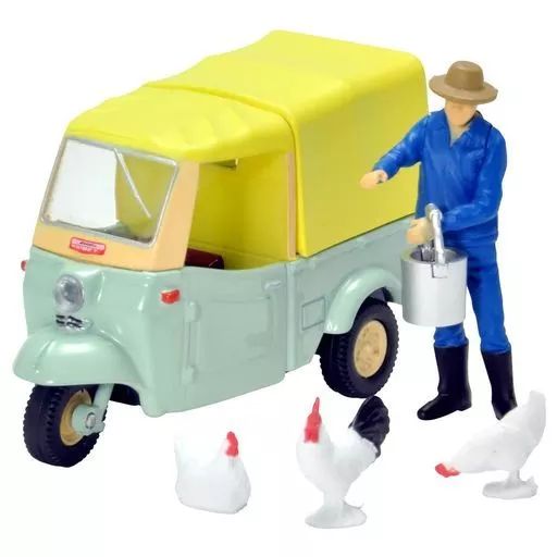中古】ミニカー 1/64 LV-143d ダイハツ ミゼット(ライトグリーン