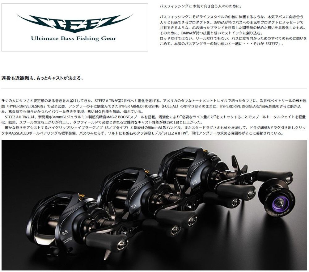 ダイワ 23スティーズ AII TW 1000 H 釣り具 ベイトリール 23 STEEZ A 2 AⅡ