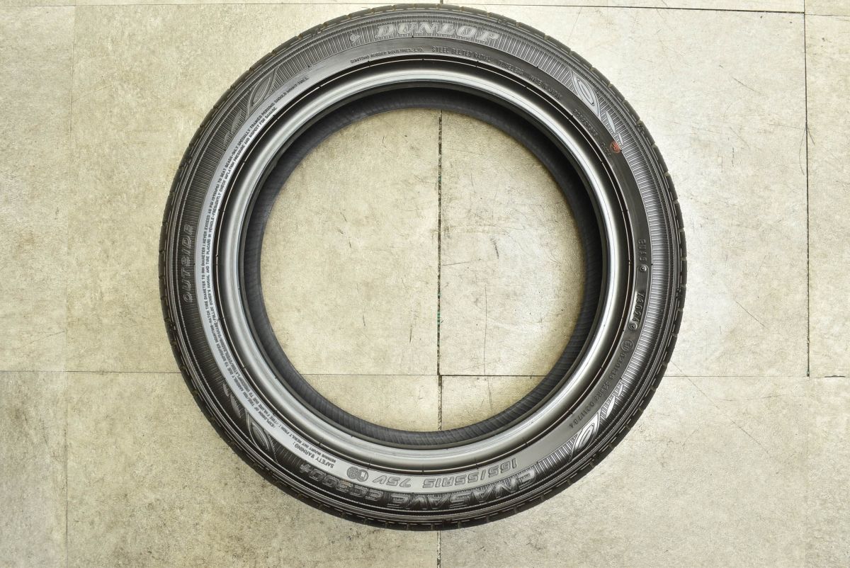 新車外し ダンロップエナセーブEC300 165-55-15 75V 4本組 DUNLOP 新車外し イボ残り 165/55R15 2025年製 中古 夏 タイヤ 4