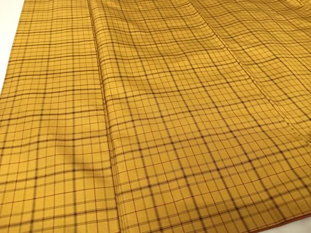 平和屋着物○黄八丈 紬 正絹 逸品 AAAU0021np