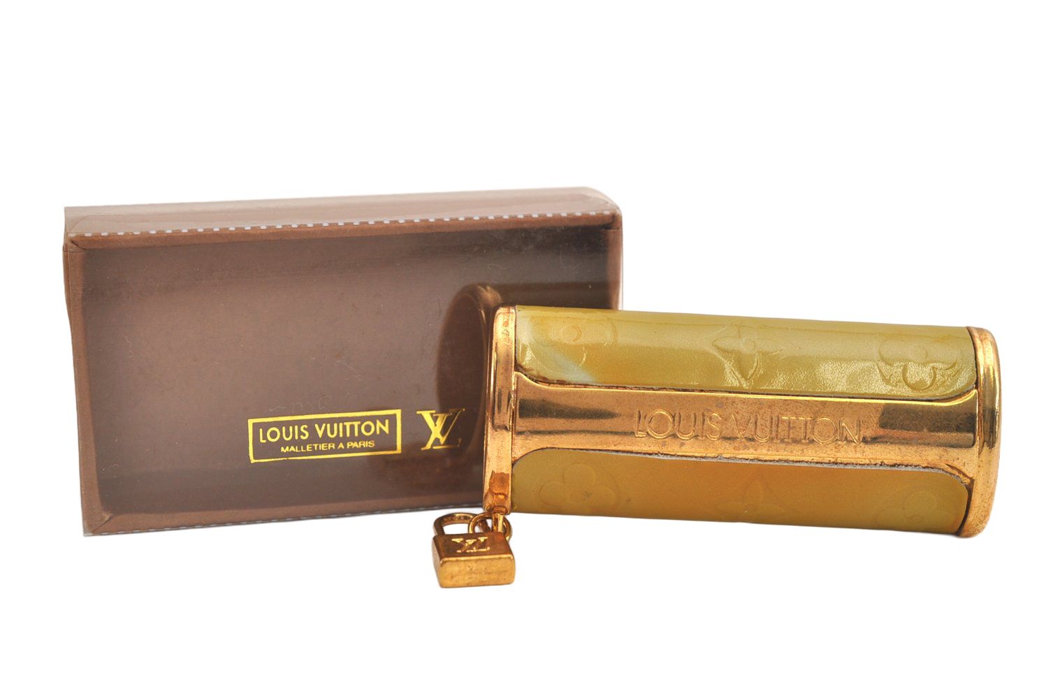 LOUIS VUITTON ルイヴィトン ヴェルニ ライター ケース イエロー 箱 5770M