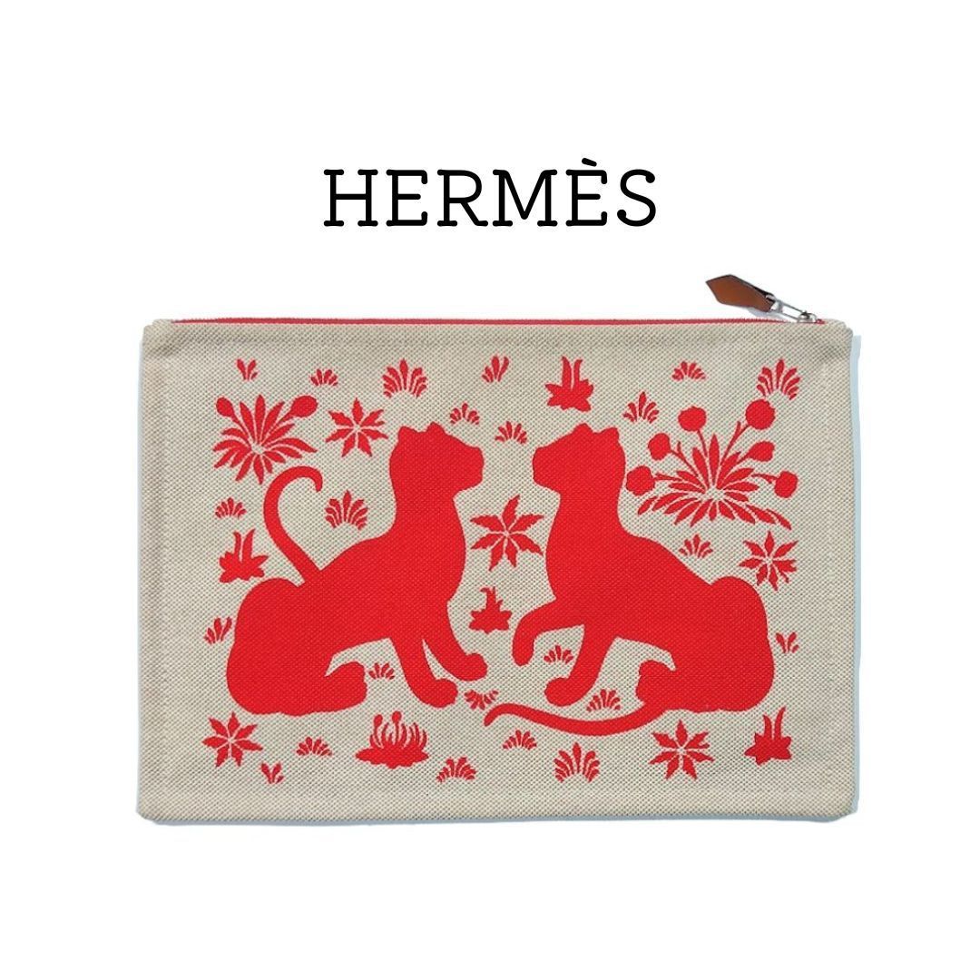 HERMES エルメス ニュー ヨッティング フラット ポーチ GM クラッチ 