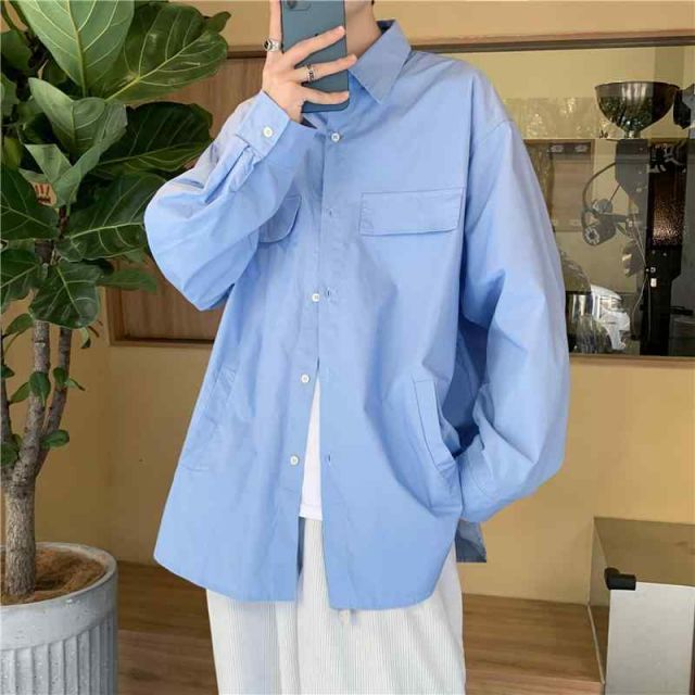 春 コーデ メンズ 用 服 シンプル ファッション オシャレ 大人 かっこいい 大きいサイズ ストリート 紳士服 ドレープ 快適 シャツ レディース ワークウェア 長袖 アウター カジュアル カップル ウェア 無地